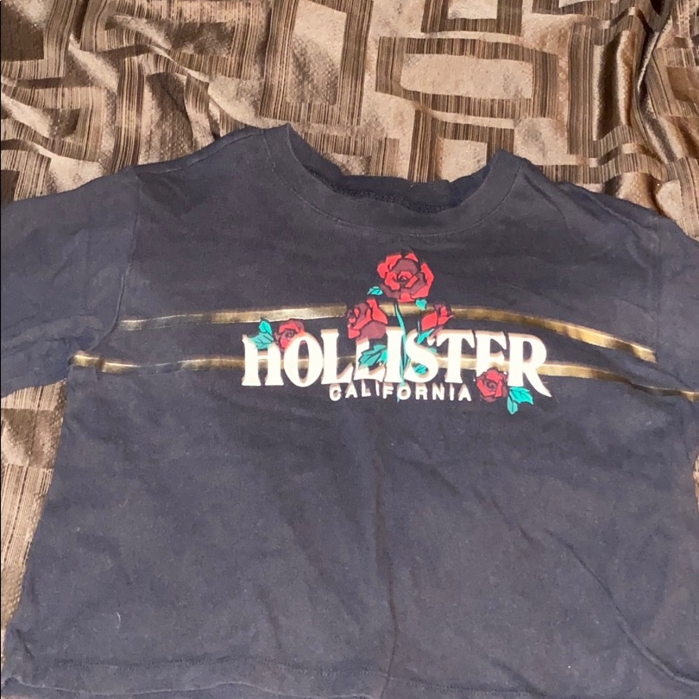 Hollister black crop top T-shirt